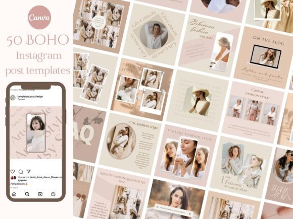 50 Neutral Instagram Post Templates: Your Design Shortcut