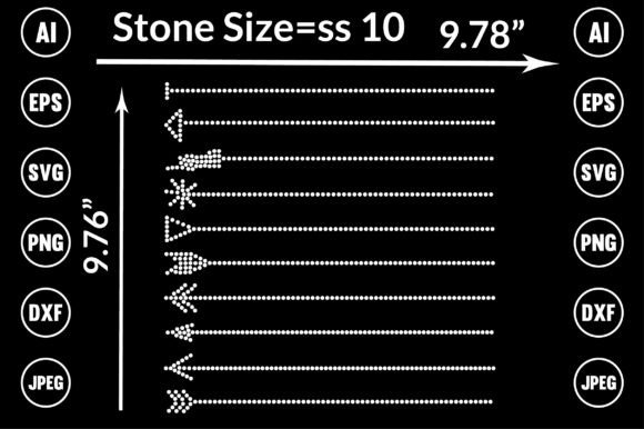 Arrow Rhinestone Templates: A Dynamic Design Asset