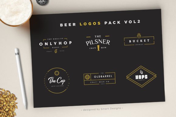 Beer Logo Templates X6 Vol2: Craft Your Brand's Perfect Pour