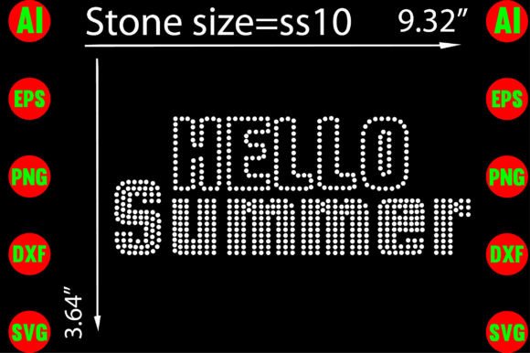 Bring on the Sunshine: Hello Summer Rhinestone Templates Design