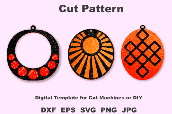 Cutting Templates for Earring: Crafting Faux Leather Designs