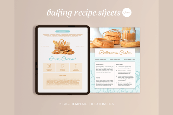 Designing Delicious: The Ultimate Baking Recipe Sheets Canva Templates