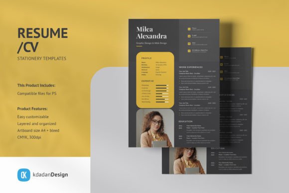 Elevate Your Career Narrative with Resume/CV PSD Design Templates Vol 161