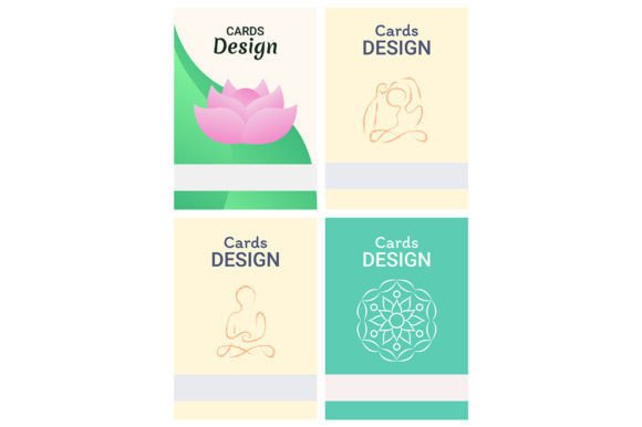 Exploring Meditation Vector Card Design Templates