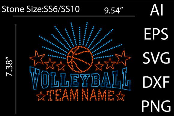 Glitz on the Court: Using Volleyball Rhinestone Templates for Impact