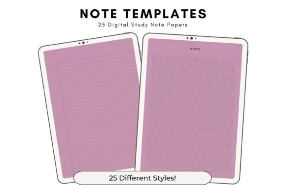 Mauve Printable Note Templates: Your Go-To Digital Stationery