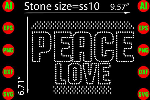 Peace Love Rhinestone Templates Design: Sparkle Meets Strategy