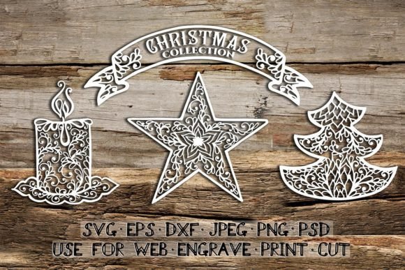 Set of Christmas Templates: Hand-Drawn Charm for Festive Projects