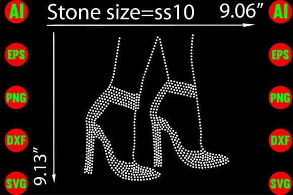 Sexy Shoe Rhinestone Templates: Crafting with Digital Flair