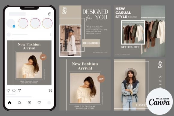Transform Your Fashion Feed: 4 Canva Templates for Style Brands